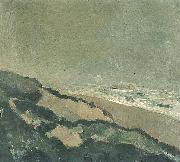 Theo van Doesburg Dunes and sea Germany oil painting artist